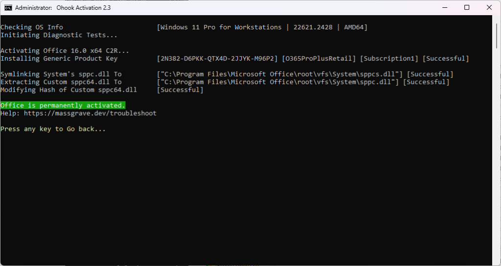 MAS_Ohook-1024x543 放在MS 自家的 GitHub 上的 Windows/Office激活脚本,Microsoft 激活脚本 (MAS)
