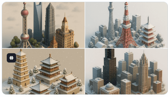 特色城市天气预报图片-1 精选AI Prompt提示词示例：激发你的创作灵感（持续更新）