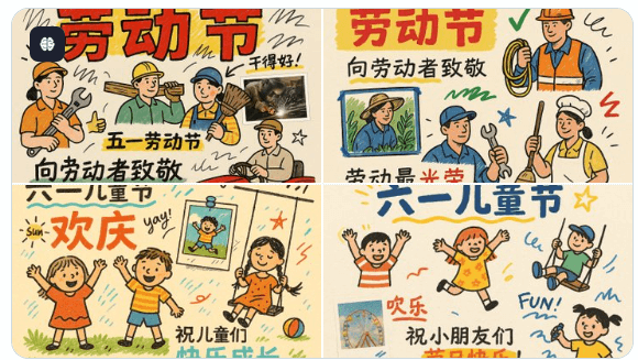 节日快乐版画-1 精选AI Prompt提示词示例：激发你的创作灵感（持续更新）