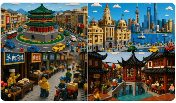 乐高搭建的城市-1 精选AI Prompt提示词示例:激发你的创作灵感(持续更新)