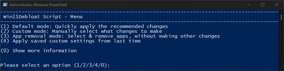 menu 如何使用Win11Debloat优化Windows 11/10:一步步教程