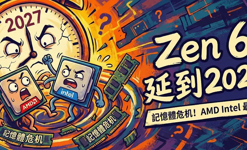 Zen 6延到2027?記憶體危機下AMD Intel下一代CPU最新爆料 1 Zen 6延到2027?記憶體危機下AMD Intel下一代CPU最新爆料