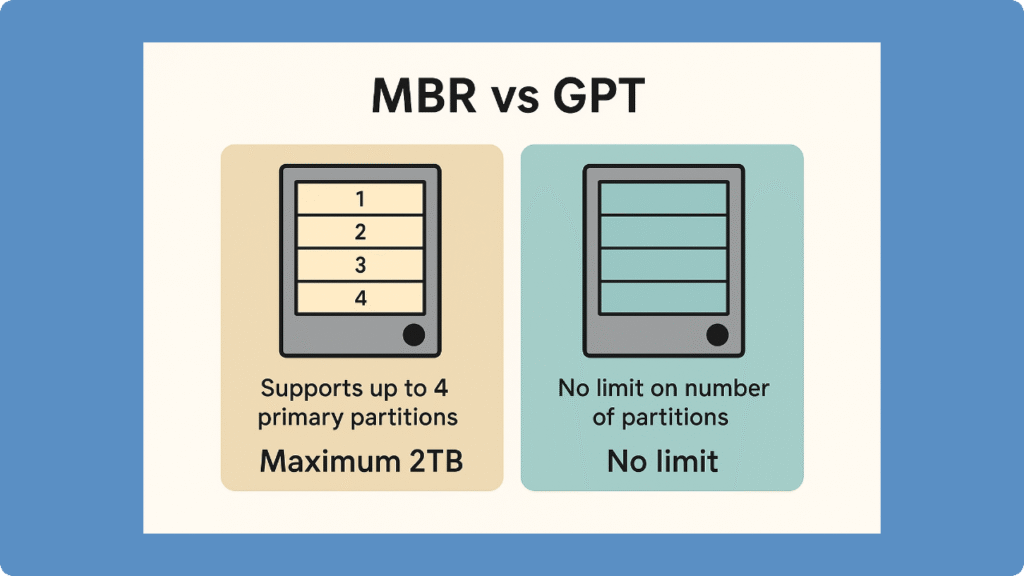 what-is-the-difference-between-mbr-and-gpt-1024x576-1 硬碟分區入門：Primary、Extended、Logical 是什麼？一次搞懂 MBR 和 GPT 差別