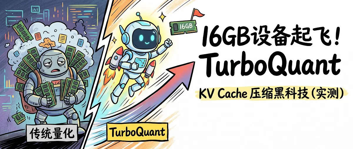 TurboQuant vs 传统量化：KV Cache压缩黑科技，让16GB设备飞起（16GB Mac Mini测试）