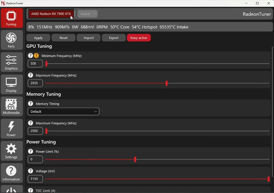 2026最新 AMD 调教神器:Radeon Tuner 详解,比 Adrenaline 更轻更快,还支持 FSR4 注入 2 Tuning 调教区