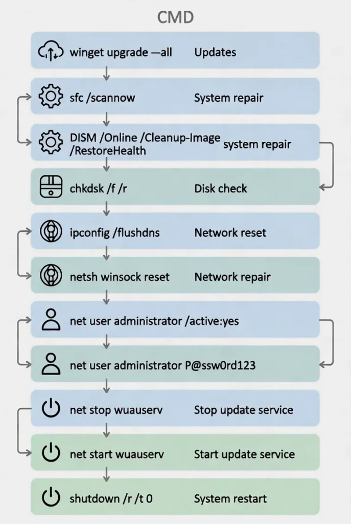 别着急重装系统!9个Windows内置CMD命令快速修复断网、崩溃、慢速 3 processed image 1